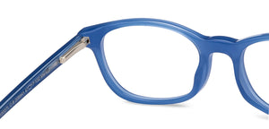Blue Rectangle Full Rim Kids Eyeglasses by Hooper-208941