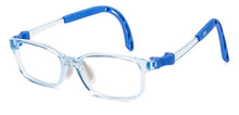 Load image into Gallery viewer, Transparent Blue Rectangle Full Rim Kids Eyeglasses by Hooper-220049