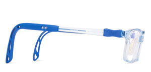 Transparent Blue Rectangle Full Rim Kids Eyeglasses by Hooper-220049
