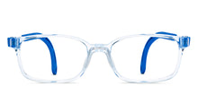 Load image into Gallery viewer, Transparent Blue Rectangle Full Rim Kids Eyeglasses by Hooper-220050