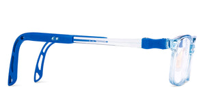 Transparent Blue Rectangle Full Rim Kids Eyeglasses by Hooper-220050