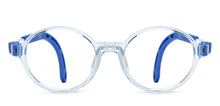 Load image into Gallery viewer, Transparent Blue Round Full Rim Kids Eyeglasses by Hooper-220060