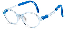 Load image into Gallery viewer, Transparent Blue Round Full Rim Kids Eyeglasses by Hooper-220060