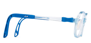 Transparent Blue Round Full Rim Kids Eyeglasses by Hooper-220060