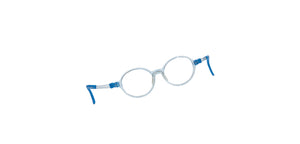 Transparent Blue Round Full Rim Kids Eyeglasses by Hooper-220060
