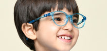 Load image into Gallery viewer, Transparent Blue Round Full Rim Kids Eyeglasses by Hooper-220064