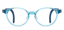 Load image into Gallery viewer, Transparent Blue Round Full Rim Kids Eyeglasses by Hooper-220064