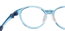 Load image into Gallery viewer, Transparent Blue Round Full Rim Kids Eyeglasses by Hooper-220064