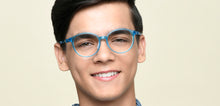 Load image into Gallery viewer, Transparent Blue Round Full Rim Kids Eyeglasses by Hooper-220066