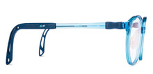 Load image into Gallery viewer, Transparent Blue Round Full Rim Kids Eyeglasses by Hooper-220066
