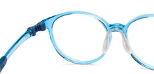 Load image into Gallery viewer, Transparent Blue Round Full Rim Kids Eyeglasses by Hooper-220066