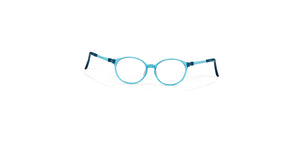 Transparent Blue Round Full Rim Kids Eyeglasses by Hooper-220066