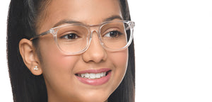 Transparent Wayfarer Full Rim Kids Eyeglasses by Hooper-209501