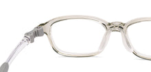Load image into Gallery viewer, Transparent Grey Rectangle Full Rim Kids Eyeglasses by Hooper-220034
