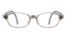Load image into Gallery viewer, Transparent Grey Rectangle Full Rim Kids Eyeglasses by Hooper-220043