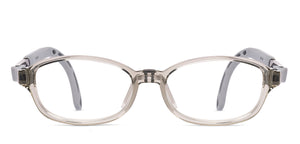 Transparent Grey Rectangle Full Rim Kids Eyeglasses by Hooper-220043
