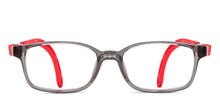 Load image into Gallery viewer, Transparent Grey Rectangle Full Rim Kids Eyeglasses by Hooper-220055
