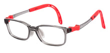 Load image into Gallery viewer, Transparent Grey Rectangle Full Rim Kids Eyeglasses by Hooper-220055