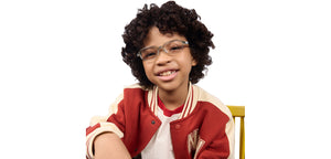 Transparent Grey Rectangle Full Rim Kids Eyeglasses by Hooper-220044
