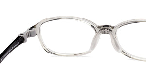 Transparent Grey Rectangle Full Rim Kids Eyeglasses by Hooper-220044