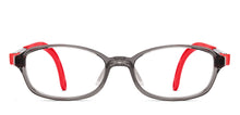 Load image into Gallery viewer, Transparent Grey Rectangle Full Rim Kids Eyeglasses by Hooper-220047