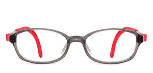 Transparent Grey Rectangle Full Rim Kids Eyeglasses by Hooper-220047