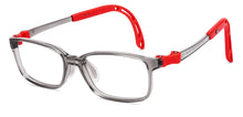 Load image into Gallery viewer, Transparent Grey Rectangle Full Rim Kids Eyeglasses by Hooper-220056
