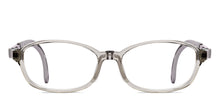 Load image into Gallery viewer, Transparent Grey Rectangle Full Rim Kids Eyeglasses by Hooper-220045