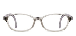 Transparent Grey Rectangle Full Rim Kids Eyeglasses by Hooper-220045