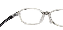 Load image into Gallery viewer, Transparent Grey Rectangle Full Rim Kids Eyeglasses by Hooper-220045