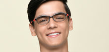 Load image into Gallery viewer, Transparent Grey Rectangle Full Rim Kids Eyeglasses by Hooper-220048