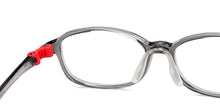 Load image into Gallery viewer, Transparent Grey Rectangle Full Rim Kids Eyeglasses by Hooper-220048