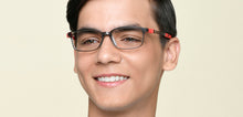 Load image into Gallery viewer, Transparent Grey Rectangle Full Rim Kids Eyeglasses by Hooper-220057