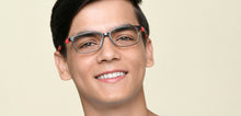 Load image into Gallery viewer, Transparent Grey Rectangle Full Rim Kids Eyeglasses by Hooper-220057