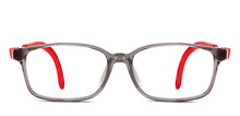 Load image into Gallery viewer, Transparent Grey Rectangle Full Rim Kids Eyeglasses by Hooper-220057