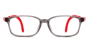 Transparent Grey Rectangle Full Rim Kids Eyeglasses by Hooper-220057