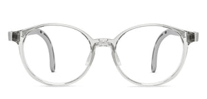 Transparent Grey Round Full Rim Kids Eyeglasses by Hooper-220071