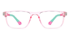 Pink Rectangle Full Rim Kids Eyeglasses by Hooper-223155