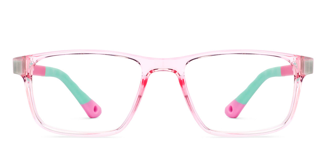 Pink Rectangle Full Rim Kids Eyeglasses by Hooper-223155