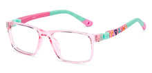 Load image into Gallery viewer, Pink Rectangle Full Rim Kids Eyeglasses by Hooper-223155