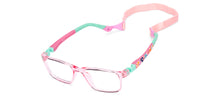 Load image into Gallery viewer, Pink Rectangle Full Rim Kids Eyeglasses by Hooper-223155