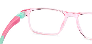 Pink Rectangle Full Rim Kids Eyeglasses by Hooper-223155