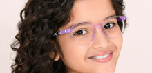 Load image into Gallery viewer, Purple Round Full Rim Kids Eyeglasses by Hooper-223163