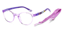 Load image into Gallery viewer, Purple Round Full Rim Kids Eyeglasses by Hooper-223163