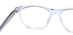 Sky Blue Rectangle Full Rim Women Eyeglasses by Hooper-225265