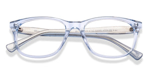 Sky Blue Rectangle Full Rim Women Eyeglasses by Hooper-225265