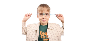 Transparent Sky Blue Rectangle Full Rim Kids Eyeglasses by Hooper-220042