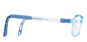Transparent Sky Blue Rectangle Full Rim Kids Eyeglasses by Hooper-220042