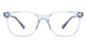 Sky Blue Rectangle Full Rim Women Eyeglasses by Hooper-225267