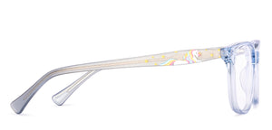 Sky Blue Rectangle Full Rim Women Eyeglasses by Hooper-225267